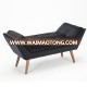 TB-7863S Comfortable Patchwork Seat Buttons and Nails Luxury Chaise Lounge Chair